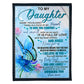 Butterfly Mom To Daughter Love Gift 50 x 60 Inch Flannel Blanket For Cozy Bedroom And Sofa Decor
