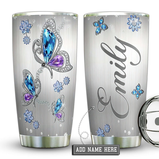 Butterfly Jewelry Personalized 20 Oz Tumbler For Coffee Travel And Daily Use