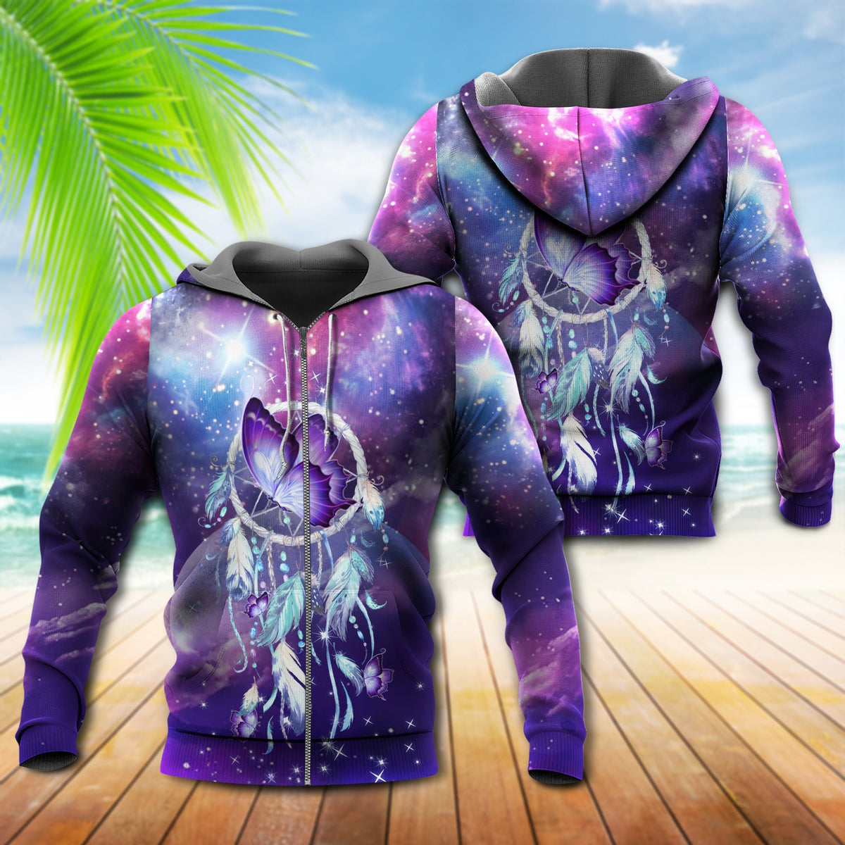 Butterfly Dreamcatcher Purple Style - 3D Hoodie