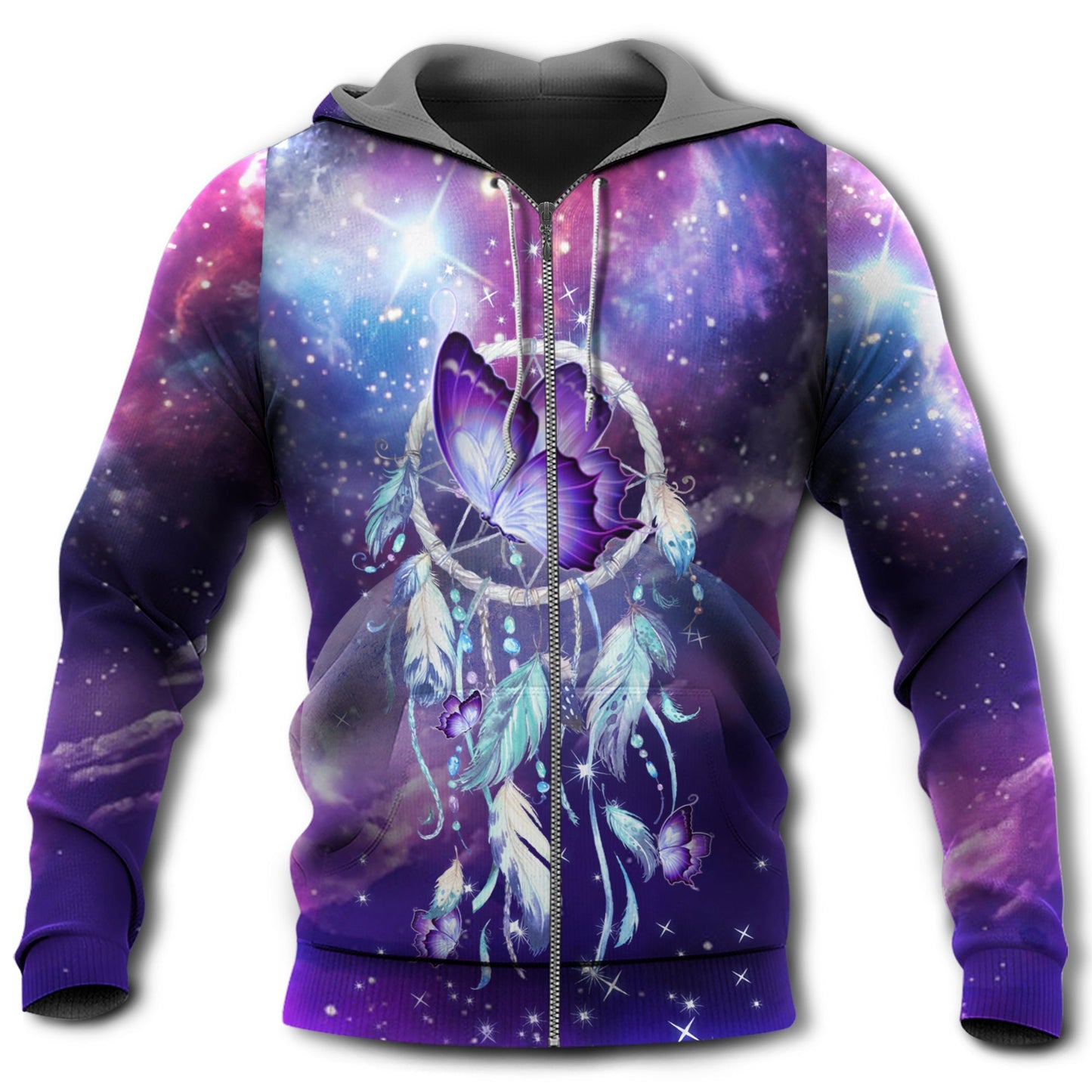 Butterfly Dreamcatcher Purple Style - 3D Hoodie