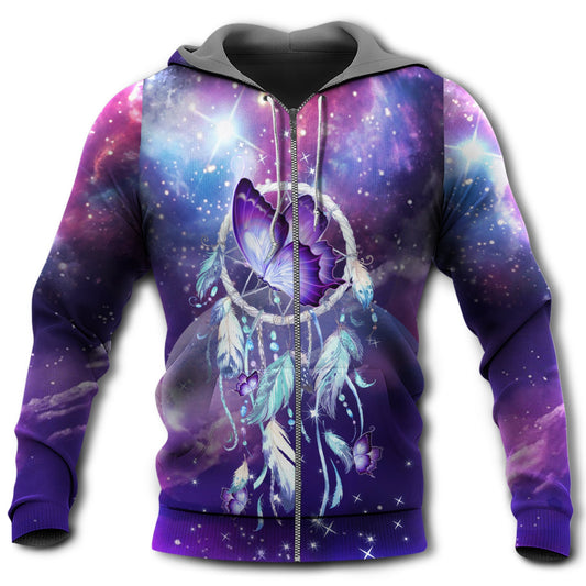 Butterfly Dreamcatcher Purple Style - 3D Hoodie