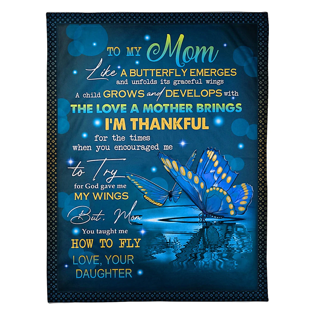 Butterfly Love You Are The Best 50 x 60 Inch Flannel Blanket For Cozy Bedroom And Sofa Decor