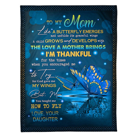 Butterfly Love You Are The Best 50 x 60 Inch Flannel Blanket For Cozy Bedroom And Sofa Decor