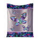 Butterfly Metal Pattern 50 x 60 Inch Flannel Blanket For Cozy Bedroom And Sofa Decor