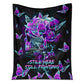 Hope Awareness Butterfly 50 x 60 Inch Flannel Blanket For Cozy Bedroom And Sofa Decor