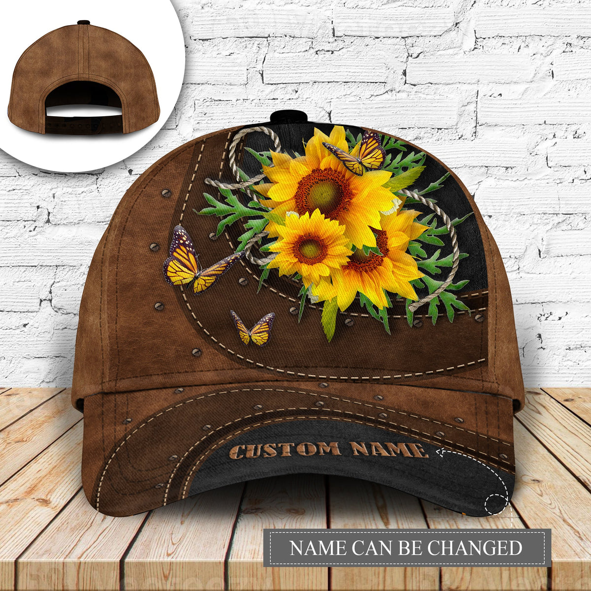 Butterfly Sunflower Sunshine Personalized – Classic Cap