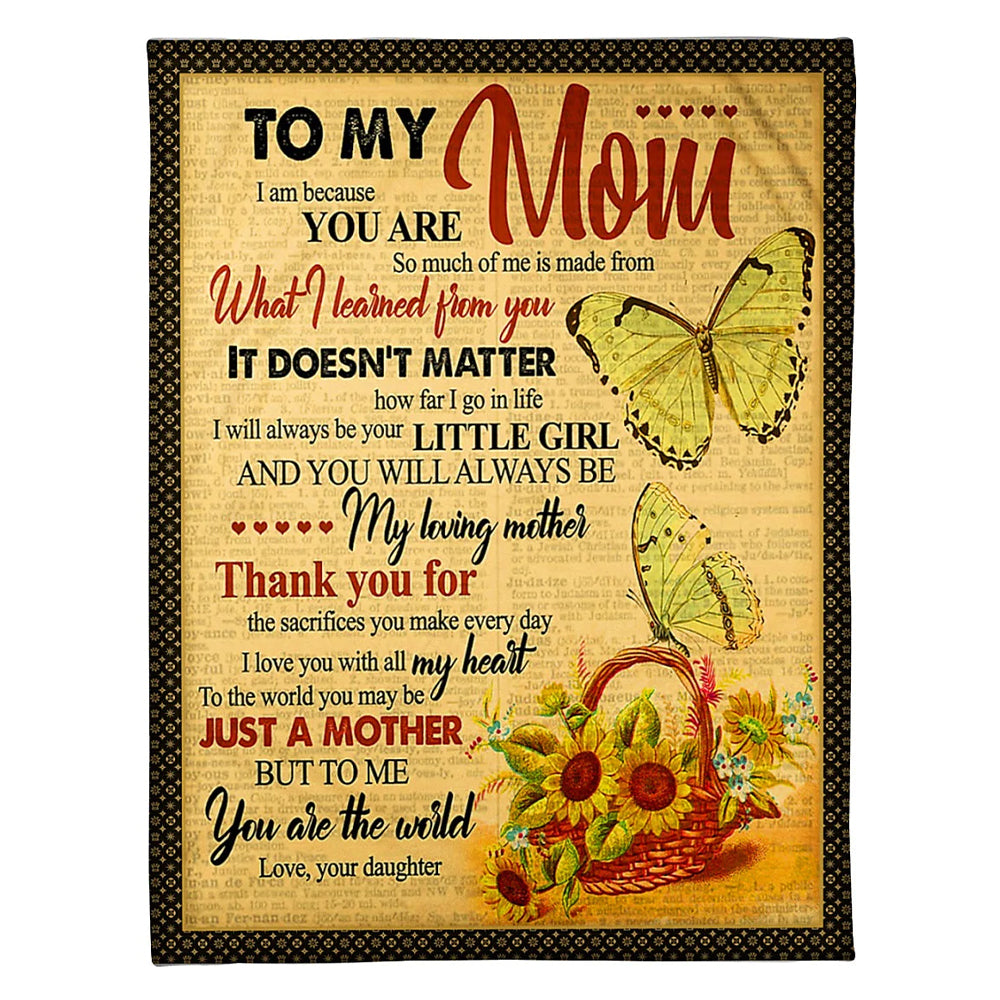 Butterfly To Me You Are Wonderful 50 x 60 Inch Flannel Blanket For Cozy Bedroom And Sofa Decor