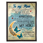 Butterfly To My Mother My Mom My Hero 50 x 60 Inch Flannel Blanket For Cozy Bedroom And Sofa Decor