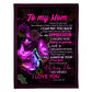 Butterfly To My Mom Butterfly You Are Appreciated 50 x 60 Inch Flannel Blanket For Cozy Bedroom And Sofa Decor