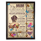 Butterfly To My Mom You Will Always Be My Loving Mom 50 x 60 Inch Flannel Blanket For Cozy Bedroom And Sofa Decor
