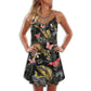 Tropical Colorful Butterfly – Women's Summer Sleeveless V-Neck Camisole Dress