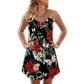 Tropical Colorful Butterfly – Women's Summer Sleeveless V-Neck Camisole Dress