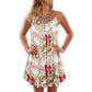 Tropical Butterfly Pattern – Women's Summer Sleeveless V-Neck Camisole Dress