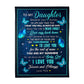 Butterfly Wherever Your Journey In Life Mom To Daughter 50 x 60 Inch Flannel Blanket For Cozy Bedroom And Sofa Decor