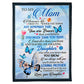 Butterfly Inspiring Family Hero Message Blue 50 x 60 Inch Flannel Blanket For Cozy Bedroom And Sofa Decor