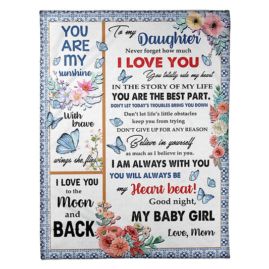 Butterfly Warm Sunshine Love Gift 50 x 60 Inch Flannel Blanket For Cozy Bedroom And Sofa Decor