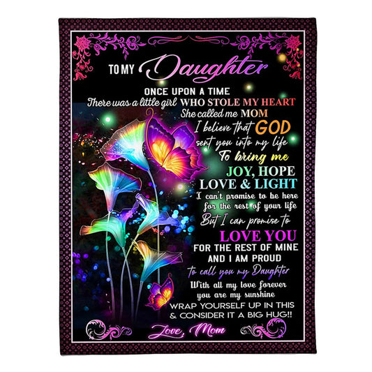 Butterfly Warm Sunshine Love Gift 50 x 60 Inch Flannel Blanket For Cozy Bedroom And Sofa Decor