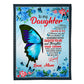 Butterfly Warm Sunshine Love Daughter Gift 50 x 60 Inch Flannel Blanket For Cozy Bedroom And Sofa Decor