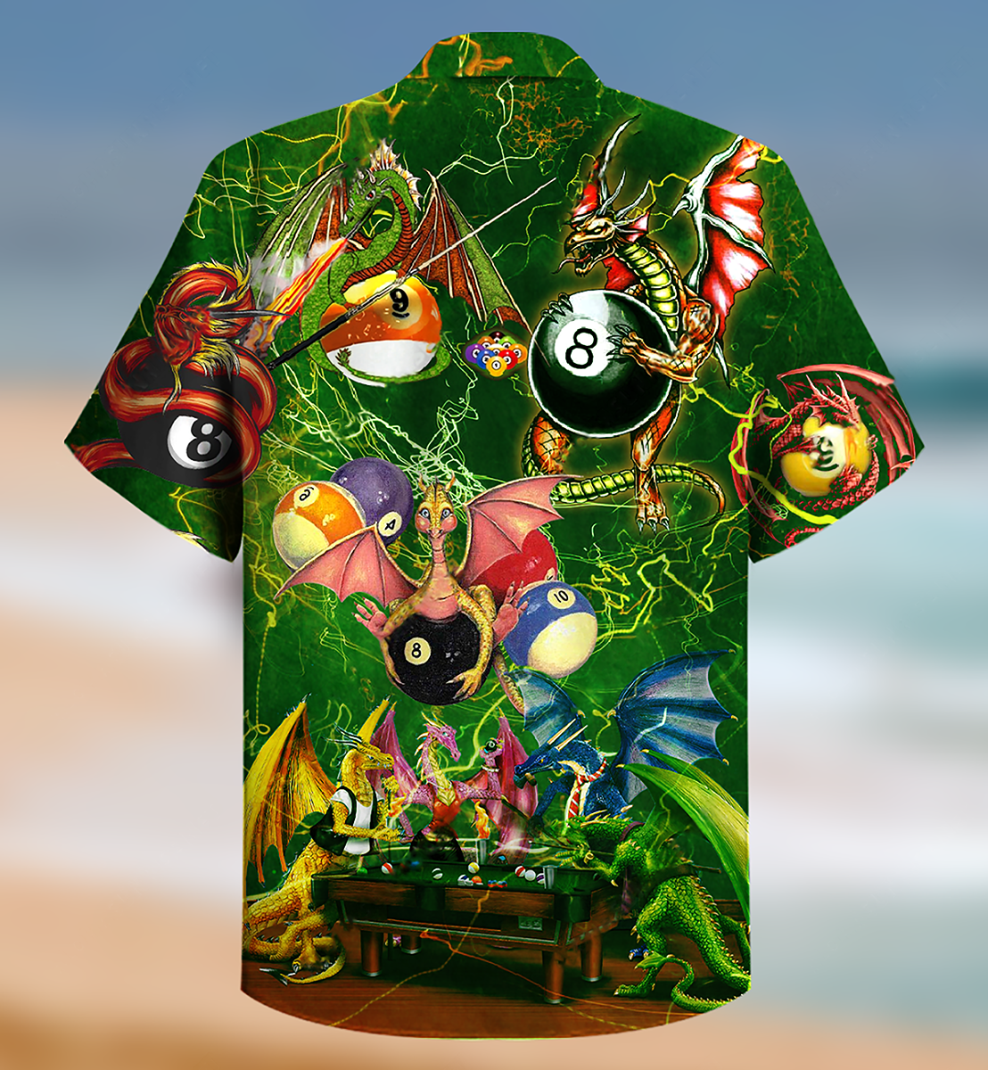 Billiard Dragon Love Life Cool - Hawaiian Shirt - Owls Matrix LTD