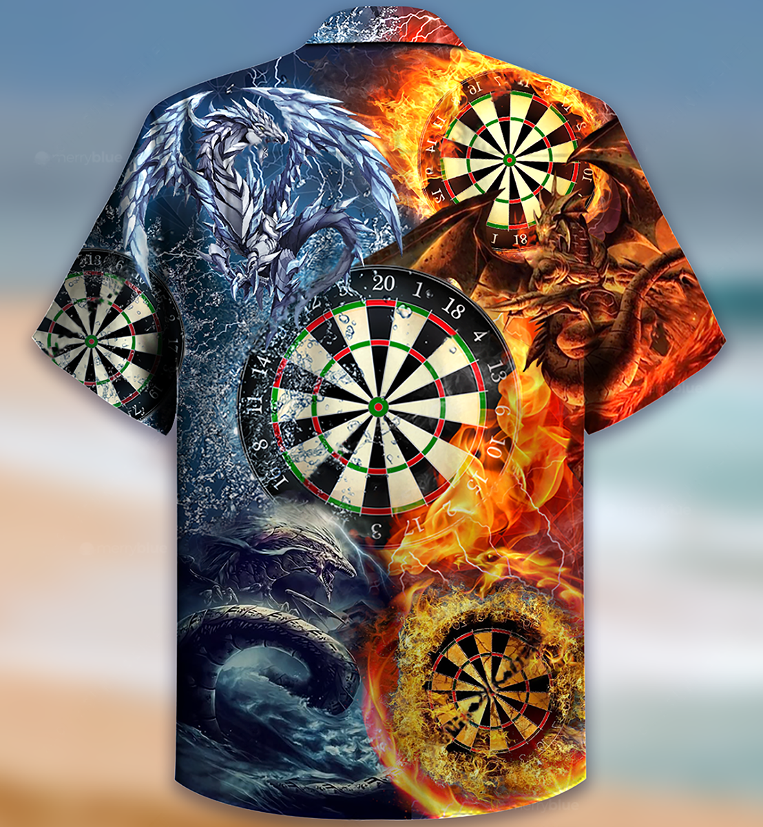 Darts Dragon Love Lifestyle Vintage Style - Hawaiian Shirt
