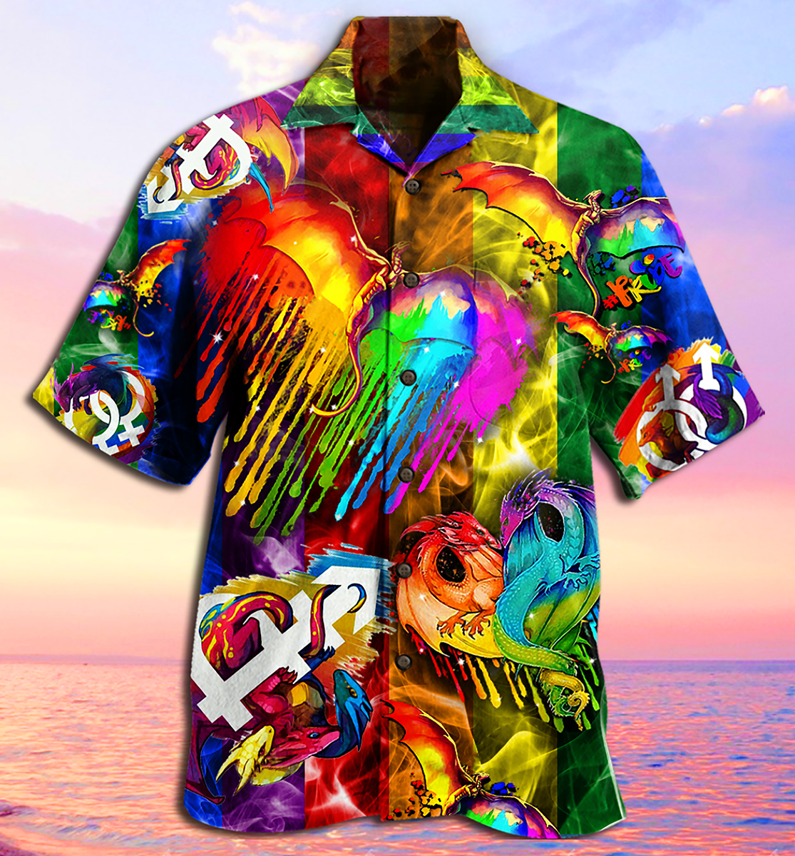 Dragon Pride Love Life Vintage Style - Hawaiian Shirt
