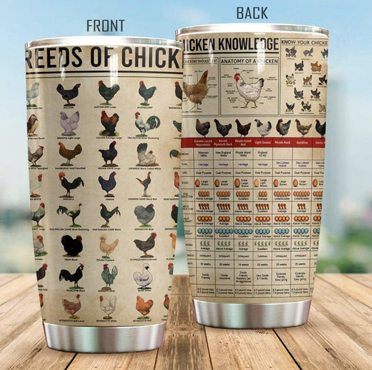 Farm Chicken 20 Oz Tumbler For Hot Cold Drinks And Travel