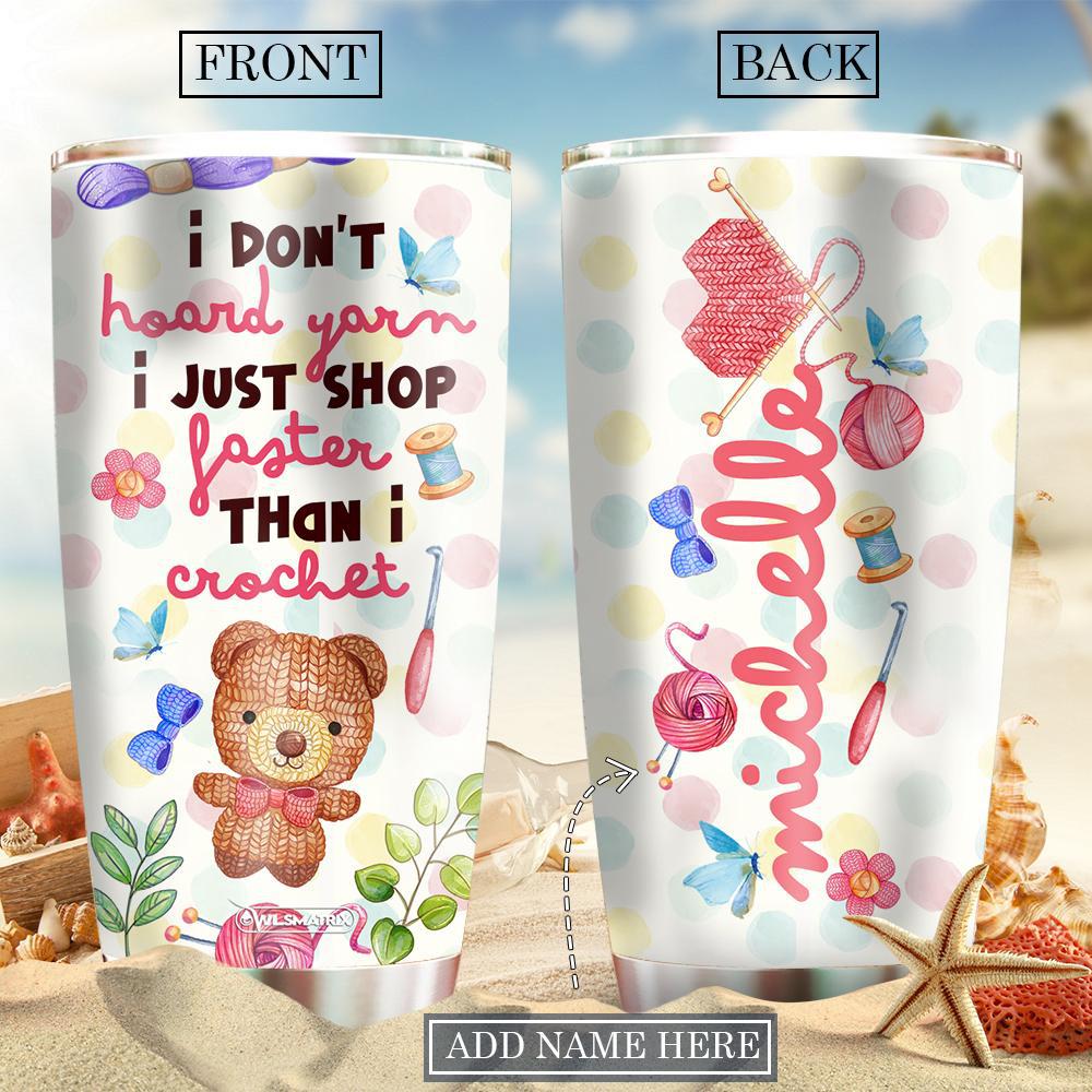 Crochet Is My Life Personalized 20 Oz Tumbler For Hot Cold Drinks And Travel