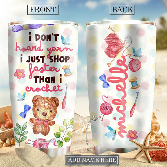 Crochet Is My Life Personalized 20 Oz Tumbler For Hot Cold Drinks And Travel