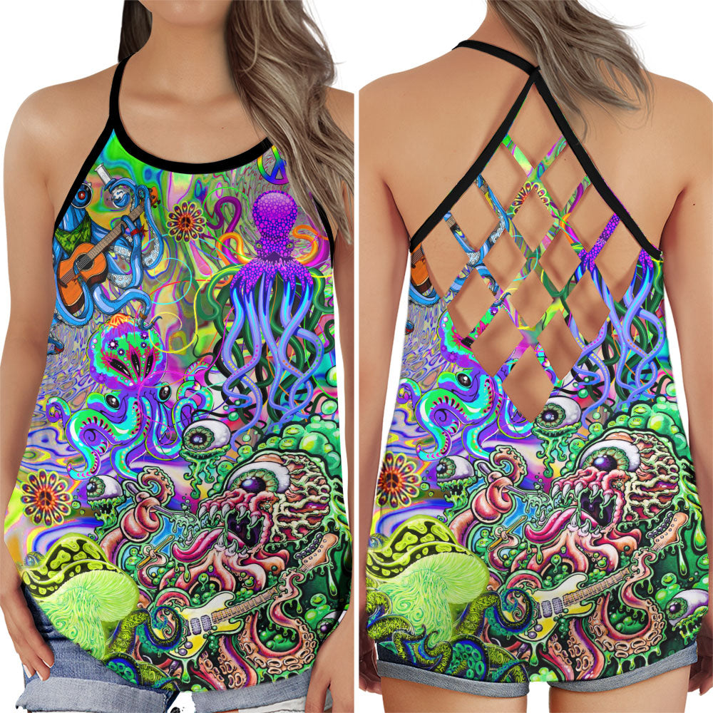 Hippie Octopus Love Music Ocean – Hollow Tank Top