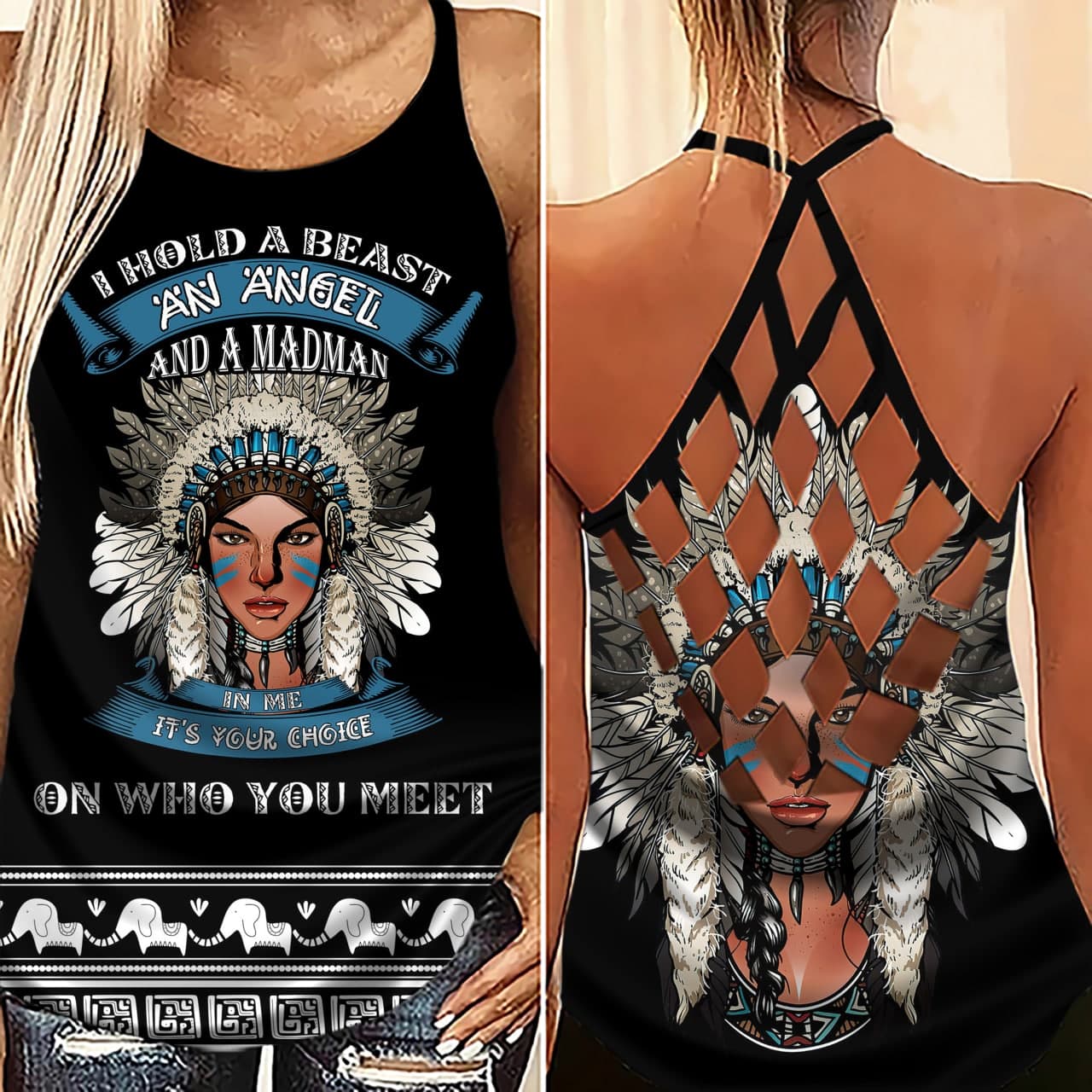 Native American Girl Angel Limited Edition – Hollow Tank Top