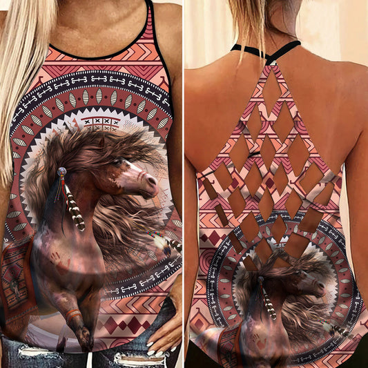 Native American Girl Horse Limited Edition – Hollow Tank Top