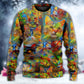 Beautiful Colorful Cat Painting Art – Sweater - Ugly Christmas Sweater