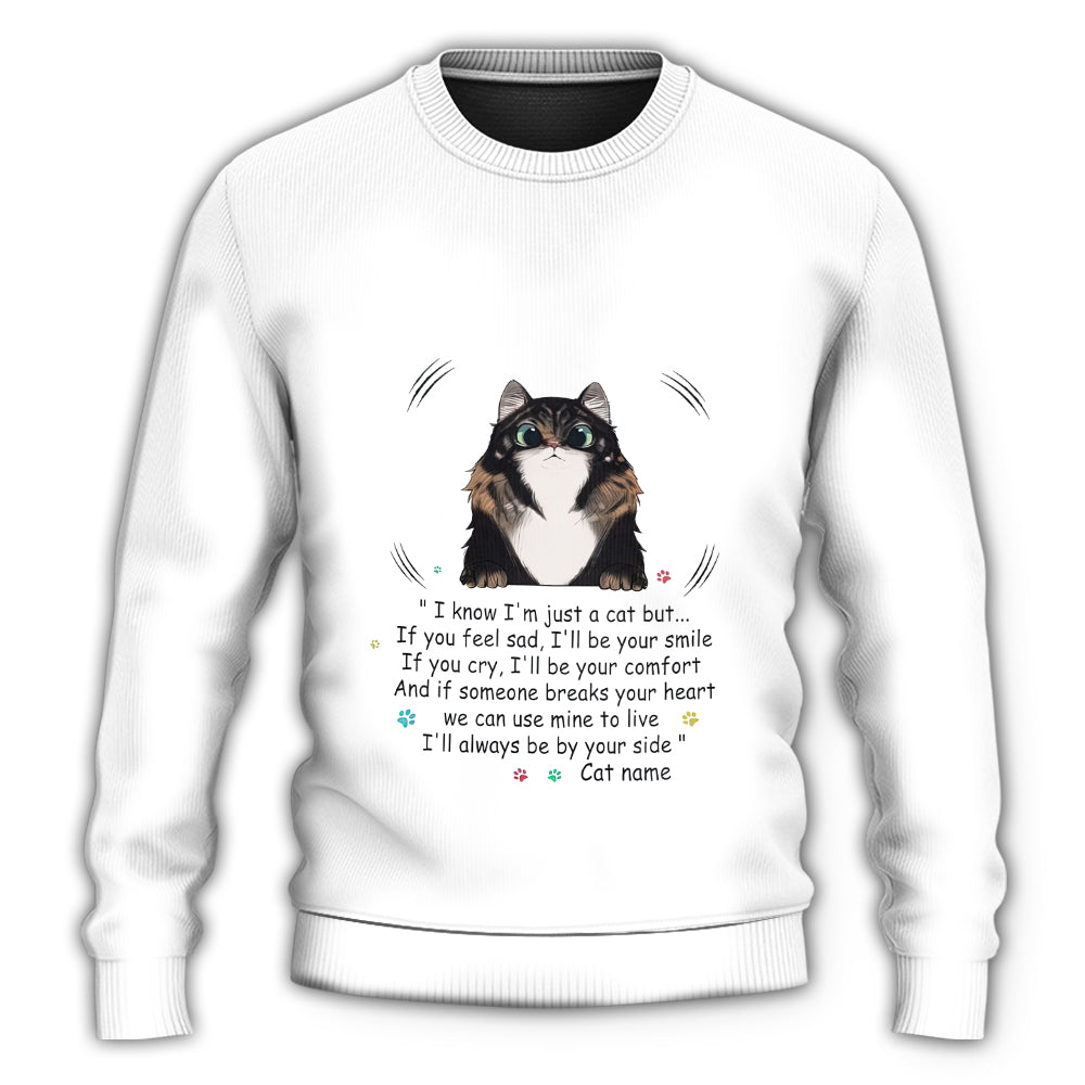 Cat Always By Your Side Love Art – Sweater - Ugly Christmas Sweater
