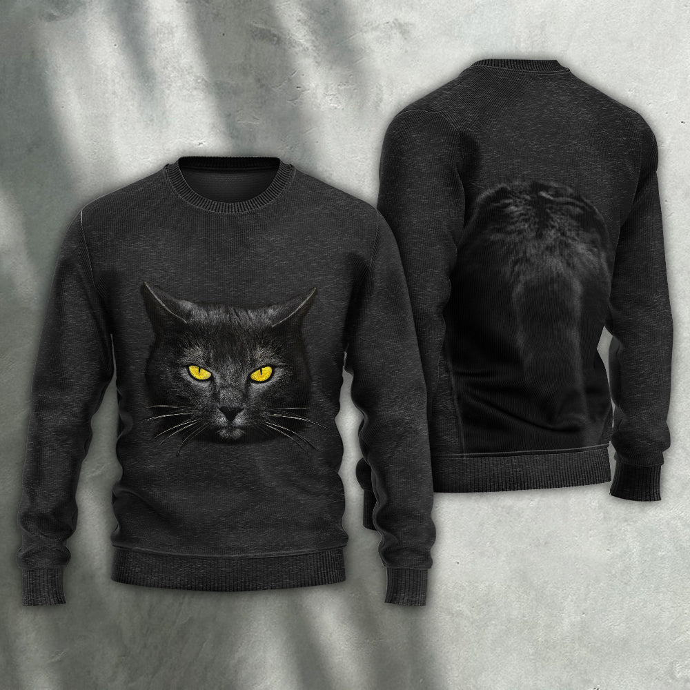 Cool Cat Loves Dark Style – Sweater - Ugly Christmas Sweater