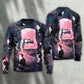 Lovely Cat On Pink Chair Art – Sweater - Ugly Christmas Sweater