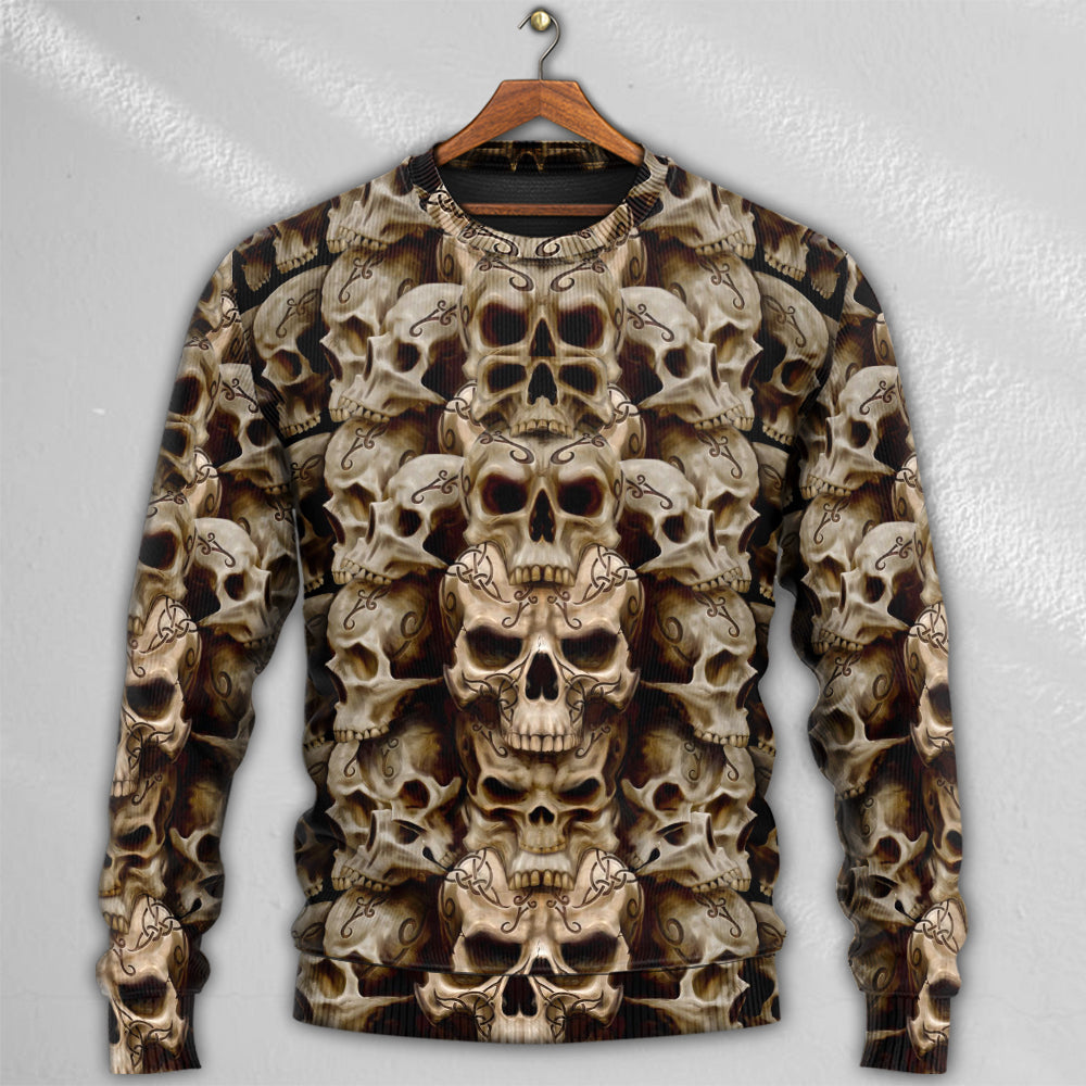 Skull Inner Darkness Art Style – Sweater - Ugly Christmas Sweater