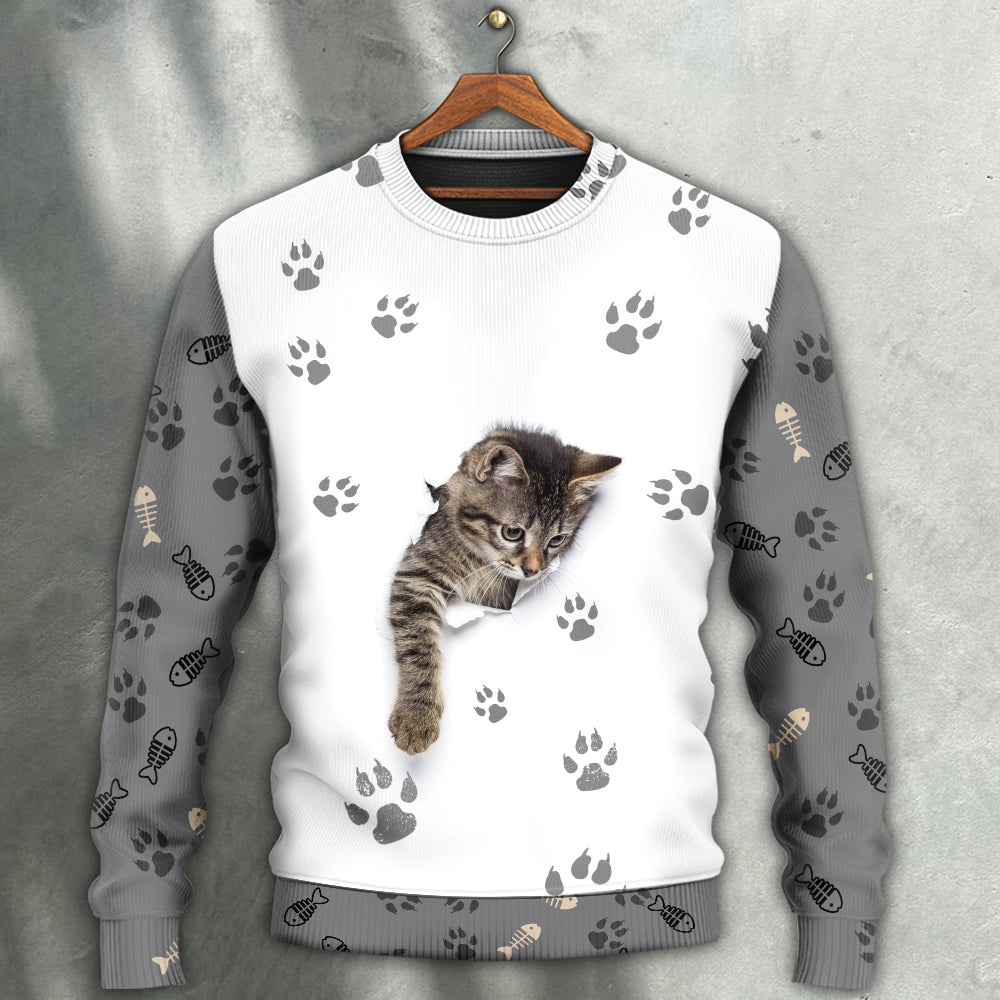 Little Baby Cat Soul Art – Sweater - Ugly Christmas Sweater