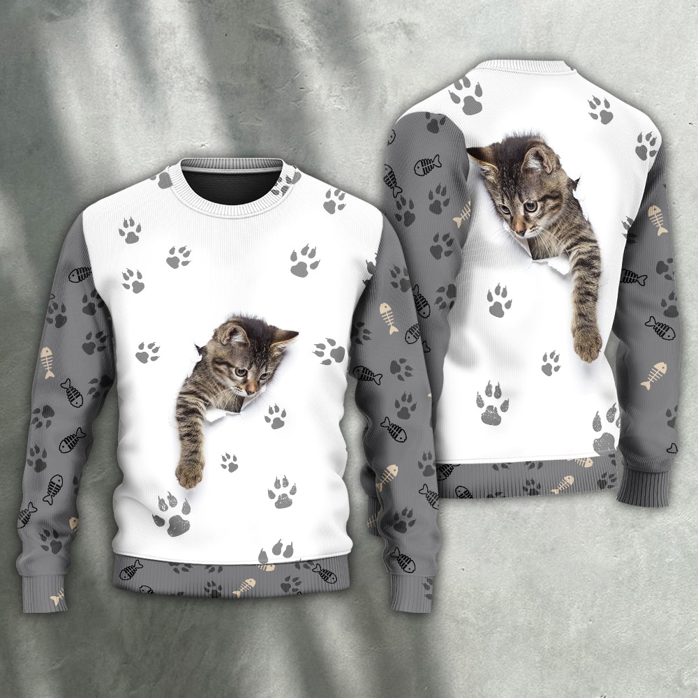 Little Baby Cat Soul Art – Sweater - Ugly Christmas Sweater
