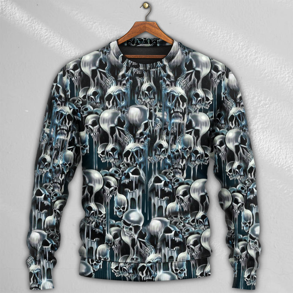Skull Heat Energy Art Style – Sweater - Ugly Christmas Sweater