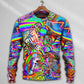 Hippie Horse Free Spirit Run Art – Sweater - Ugly Christmas Sweater