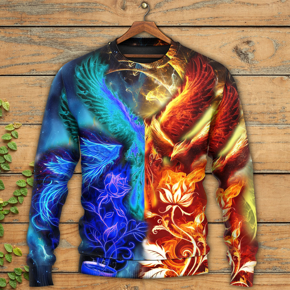 Phoenix Rebirth Fantasy Life Art – Sweater - Ugly Christmas Sweater