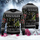 Black Cat Wrecks Tree Funny Christmas – Sweater - Ugly Christmas Sweater