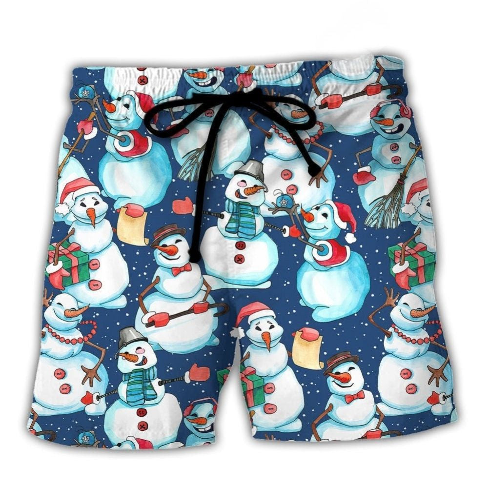 Happy Snowman Christmas Joy – Beach Short