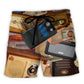 Vintage Radio Retro Art – Beach Short