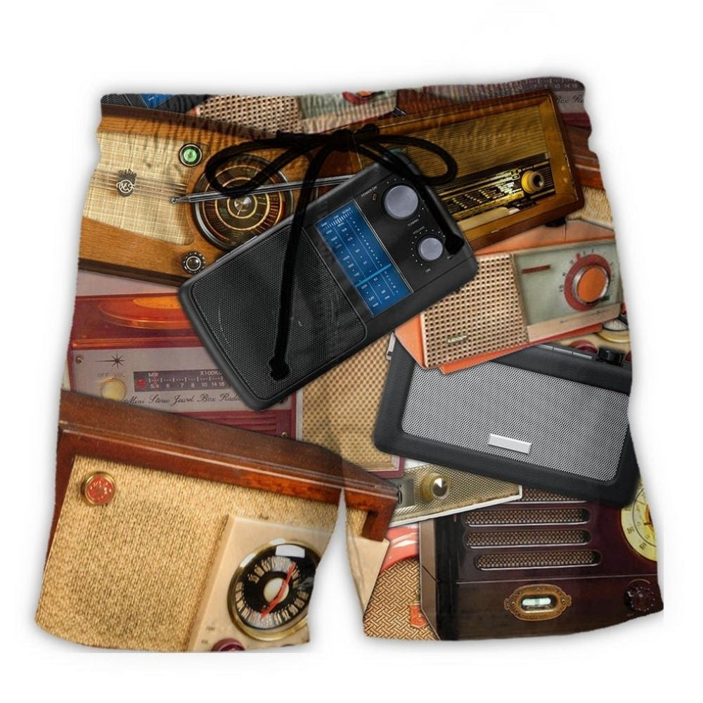 Vintage Radio Retro Art – Beach Short