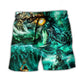 Mythic Sea God Ocean Power Art – Beach Short
