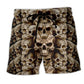 Dark Skull Inner Thoughts Art – Beach Short