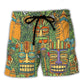 Tiki Mask Surf Palm Tropical – Beach Short