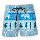 Elephant Kathak Pattern Cultural Art – Beach Short