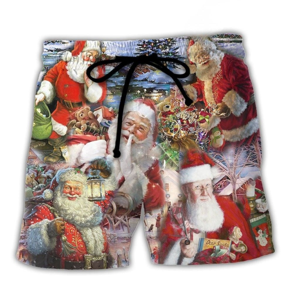 Santa Holiday Humor Quote – Beach Short
